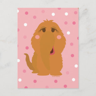Snuffleupagus Pink Polka Dot Pattern Postkarte