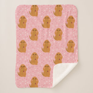 Snuffleupagus Pink Polka Dot Pattern Sherpadecke
