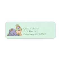 Snuggle Baby Boy - Green & Lila Baby Dusche