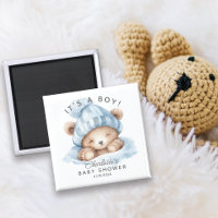 Snuggle Bear Baby Dusche Gefallen Magnet
