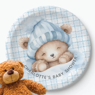 Snuggle Bear Baby Dusche Pappteller