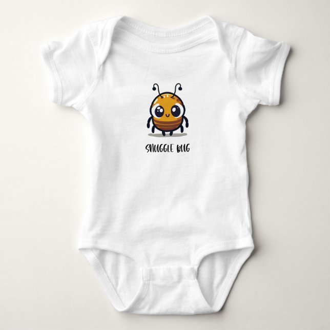 Snuggle Bug Niedlich Baby Bodysuit Strampler (Vorderseite)