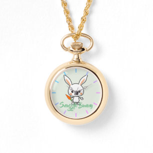 Snuggle Bunny Kawaii Custom Armbanduhr