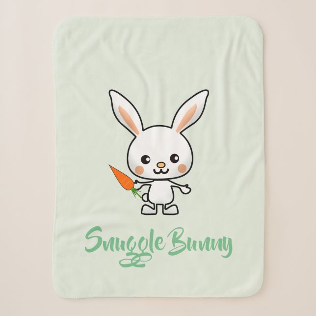 Snuggle Bunny Kawaii Custom Sherpadecke (Vorderseite)