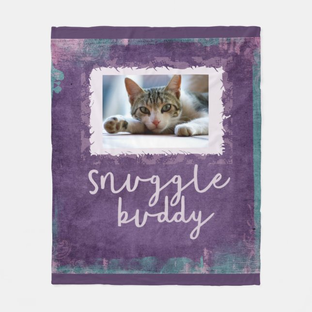 Snuggle Freund-lila/aquamarine Fleece-Foto-Decke Fleecedecke (Vorderseite)