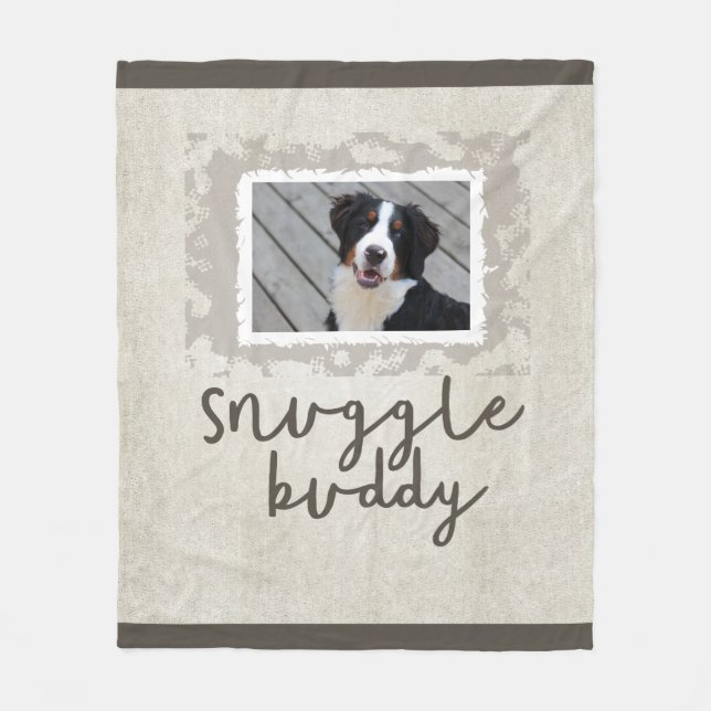 Snuggle Freund TAN/Brown-Fleece-HundeFoto-Decke Fleecedecke (Vorderseite)