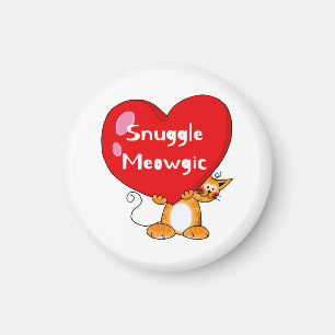 Snuggle Meowgic Funny Cat Pub Art Magnet