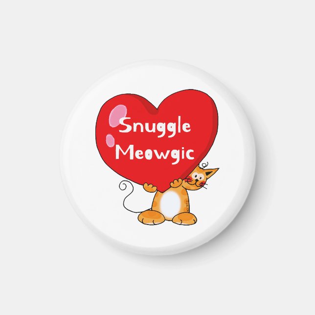 Snuggle Meowgic Funny Cat Pub Art Magnet (Vorne)