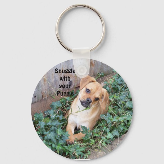 Snuggle mit dem Puggle-Schlüsselanhänger Schlüsselanhänger (Vorderseite)