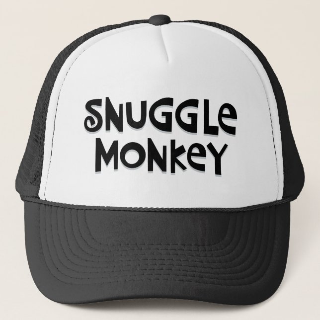 Snuggle Monkey Truckerkappe (Vorderseite)