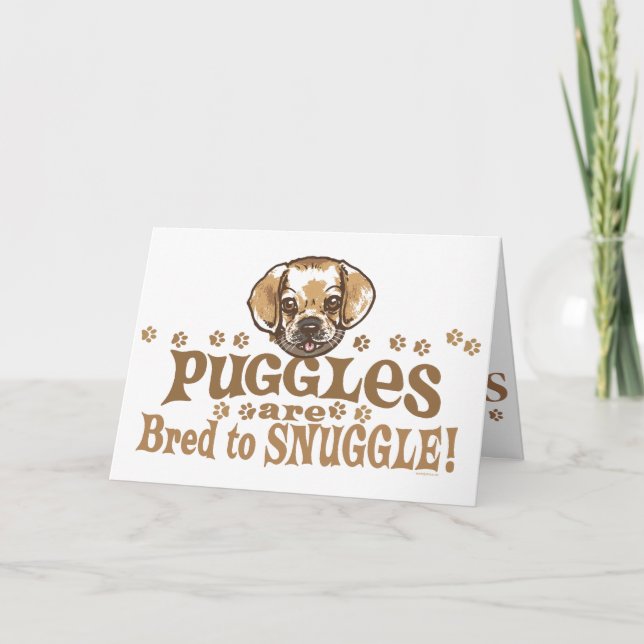 Snuggle Puggle Shirts und Geschenke Karte (Vorderseite)