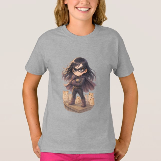 Snuggle Pup Kawaii Hamster Girl T-Shirt (Vorderseite)