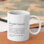 Snuggle Scientist Foto Boyfriend Gift Kaffeetasse<br><div class="desc">Snuggle Scientist: Definition: Ein Experte in der Kunst und Wissenschaft von Kuddles, spezialisiert auf die Erzeugung von Wärme und Lächeln. Fügen Sie Ihren Namen und jede andere Anpassung an den Text dieser benutzerdefinierten Tasse für Ihren Freund. Sie können jedes Textwort ändern und anpassen, um zu sagen, was Sie möchten, oder...</div>