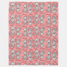 Snuggle Sweet Dreams Teddy-hell Korallen Fleecedecke