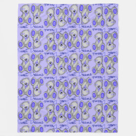 Snuggle Sweet Dreams Teddy-ultramarine Fleecedecke