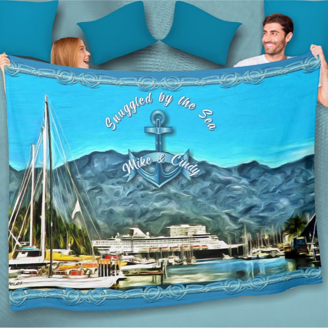 Snuggled by the Sea Marina Vallarta 0946  Fleecedecke (Von Creator hochgeladen)