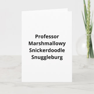SnuggleNames: Personalisierte Grußkarte mit Hausti Karte