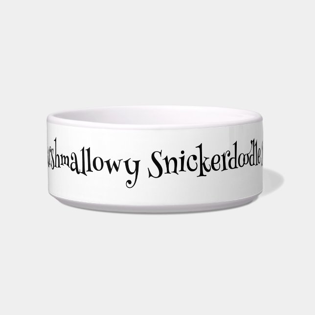 SnuggleNamesGeschenke Custom Pet Bowl - Medium Napf (Vorderseite)