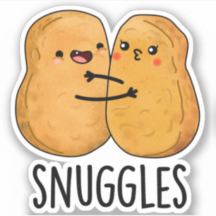 Snuggles Funny Nugget Couple Pun Aufkleber