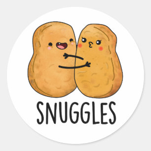 Snuggles Funny Nugget Couple Pun Runder Aufkleber