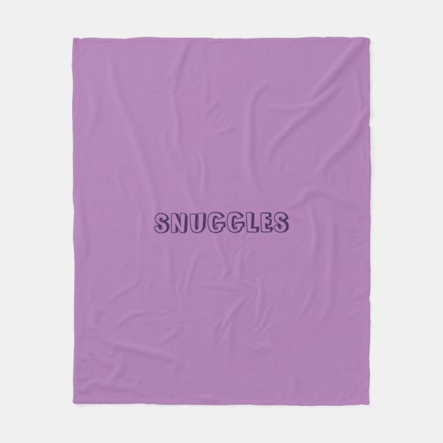 "Snuggles" Lavendel lila Violette Fleecedecke (Vorderseite)