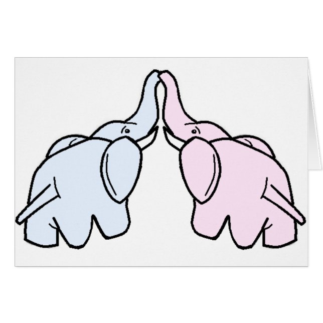 Snuggling Elefanten (Vorderseite (Horizontal))