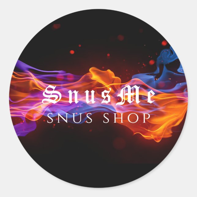 Snus Shop Tobacco Vape Smoke CBD Öl Runder Aufkleber (Vorderseite)
