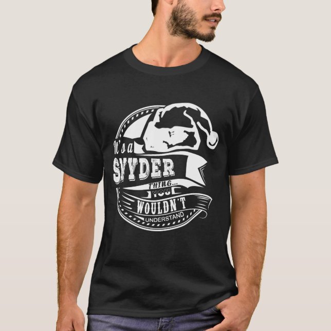 Snyder- Hat Xmas Personalisierter Name T-Shirt (Vorderseite)