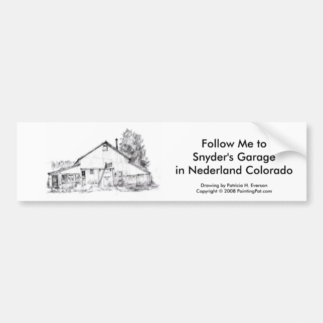 Snyders Garage, Bumber Aufkleber Autoaufkleber (Vorne)