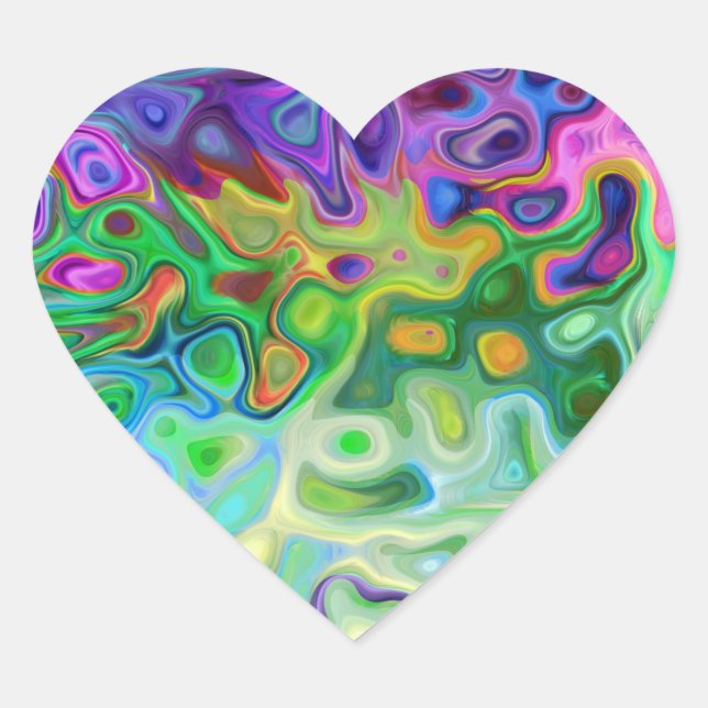 So abstrakt 4.1 Herz-Aufkleber (Vorderseite)