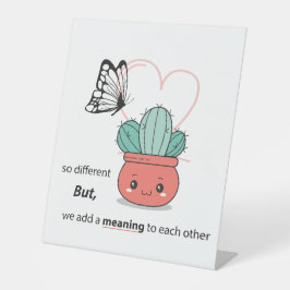 So anders, perfekt zusammen - Niedliche Liebe Sockelschild