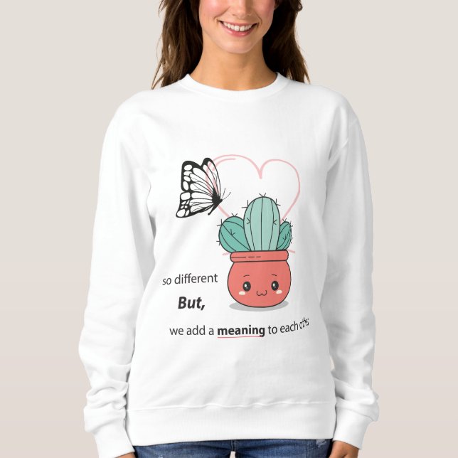 So anders, perfekt zusammen - Niedliche Liebe Sweatshirt (Vorderseite)