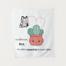 So anders, perfekt zusammen - Niedliche Liebe Wandteppich