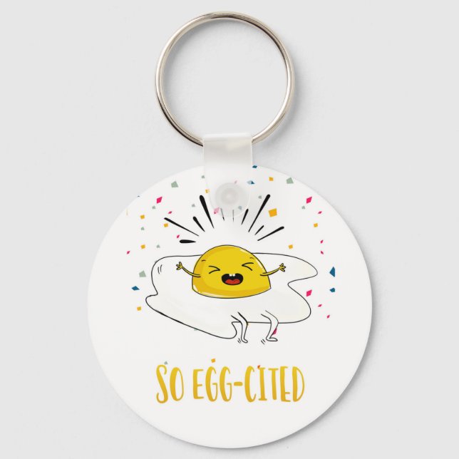 So aufgeregt gratulieren neuen Job neue Haus Ei Schlüsselanhänger (Vorderseite)