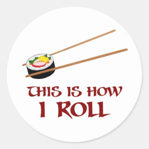 So bin ich Sushi Roll Runder Aufkleber