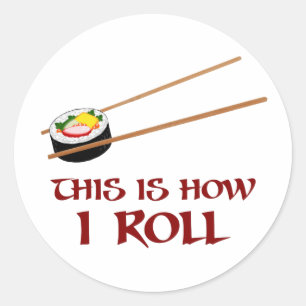 So bin ich Sushi Roll Runder Aufkleber