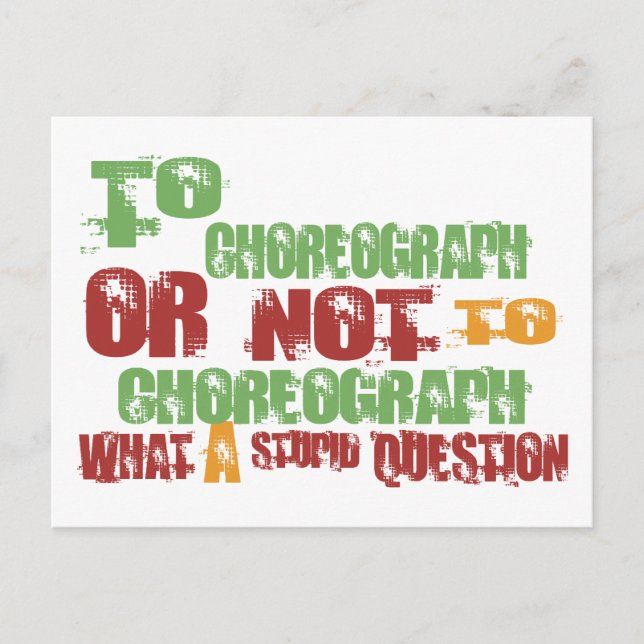 So Choreograph Postkarte (Vorderseite)