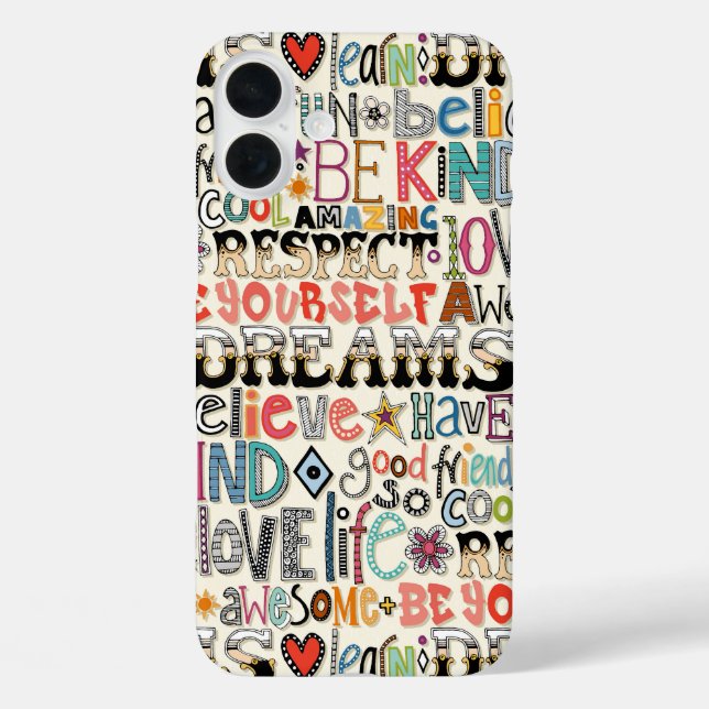 so coole Typografie Case-Mate iPhone Hülle (Rückseite)