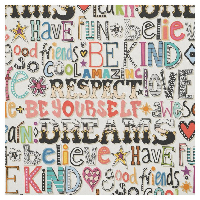 so coole Typografie Stoff (Muster)