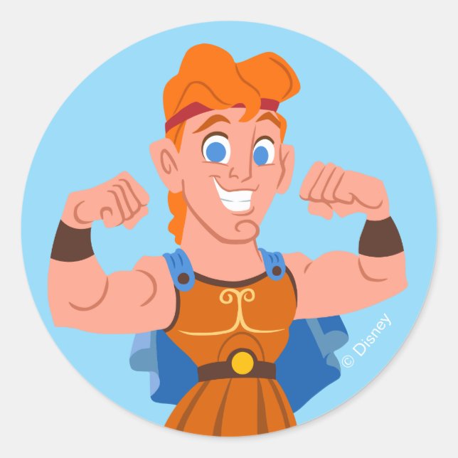 So Cute Hercules Classic Round Sticker (Vorderseite)