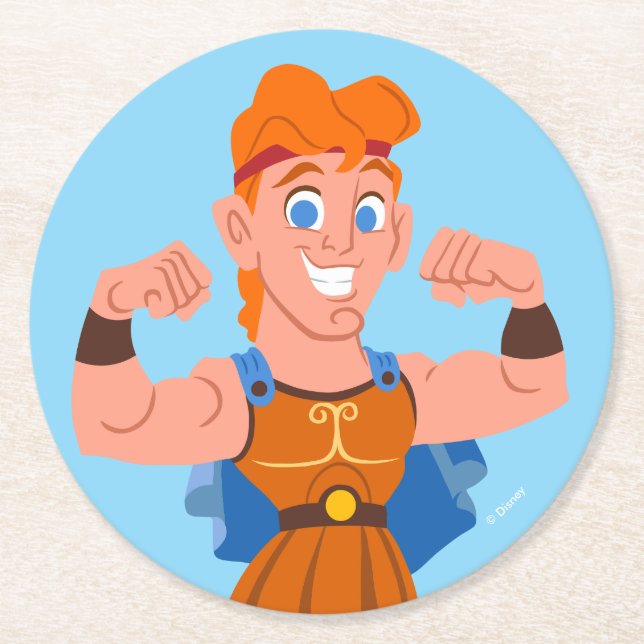So Cute Hercules Round Paper Coaster Runder Pappuntersetzer (Vorderseite)