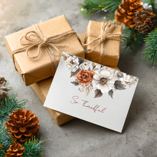 So dankbar - Sanfte Herbstblüten Karte