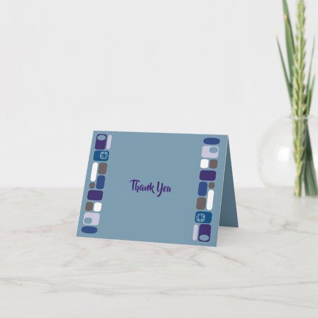 SO danken MOD Bar-Bar Mitzvah Ihnen zu kardieren Dankeskarte (Vorderseite)