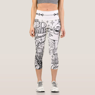So Demure™ DIY Hochtaillierte Capri-Leggings | Mal Capri Leggings