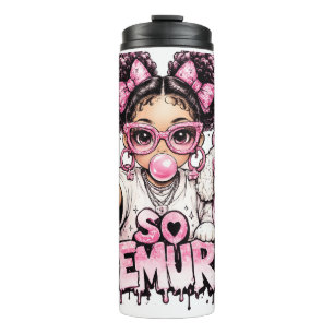 So Demure™ Pink Glam Girl Bubblegum Skinny Tumbler Thermosbecher