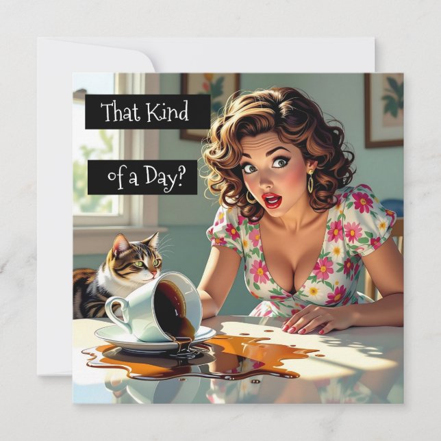 So ein Tag? Funny Spilt-Kaffee (Vorderseite)