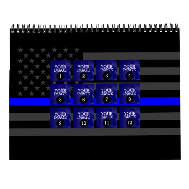 So einfach wie 1 bis 12 Ihr eigenes Blue Line Foto Kalender (Rückseite)