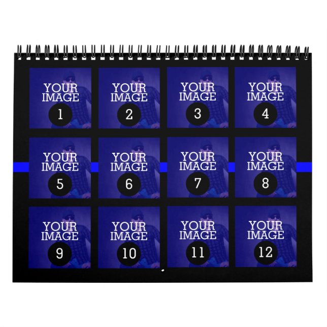 So einfach wie 1 bis 12 Ihr eigenes Blue Line Foto Kalender (Titelbild)