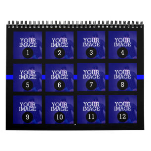 So einfach wie 1 bis 12 Ihr eigenes Blue Line Foto Kalender