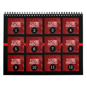 So einfach wie 1 bis 12 Ihr eigenes Red Line Foto Kalender
